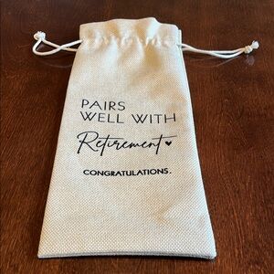 Pairs Well With Retirement Wine Bag